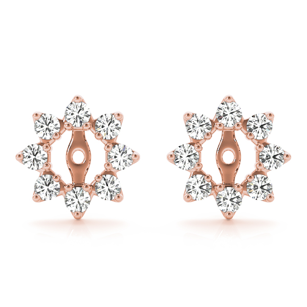   Star Shape Earrings Jackets (4.5 mm) 1/2 Carat Total Weight   (Lab-Created) 0.48 C.T.W Sterling Silver yellow, white, rose - view 5