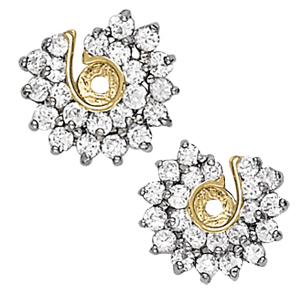 Cluster Round Jacket Earring