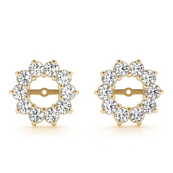   Round Halo Earring Jackets (6.2 mm) 5/8 Carat Total Weight   (Lab-Created) 0.60 C.T.W 10K yellow, white or rose gold - view 3