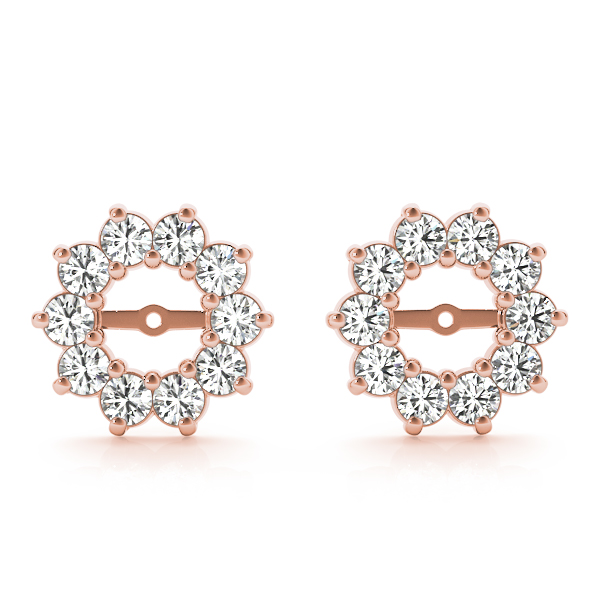   Round Halo Earring Jackets (6.2 mm) 5/8 Carat Total Weight   (Lab-Created) 0.60 C.T.W 10K yellow, white or rose gold - view 5