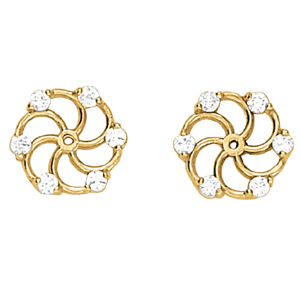 Diamond Earring Jackets -7.5 MM ID | USA Jewels