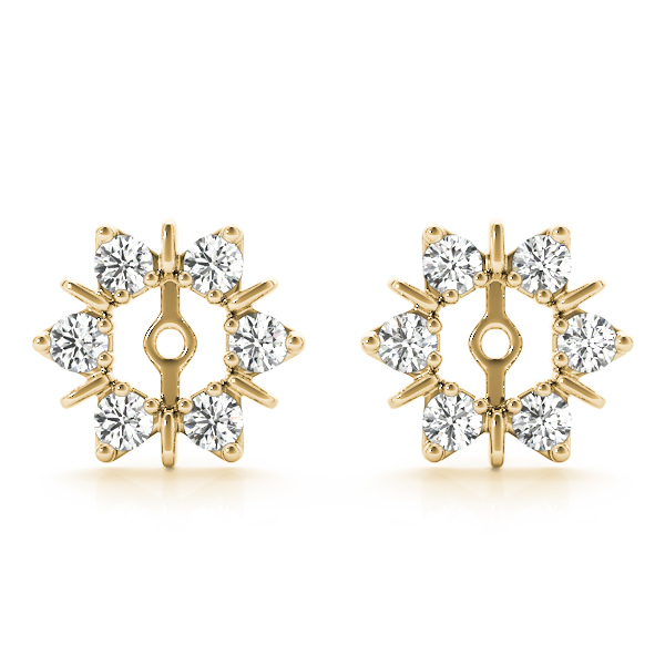   Star Shape Earring Jackets 1/2 Carat Total Weight   (Lab-Created) 0.48 C.T.W 10K yellow, white or rose gold - view 3