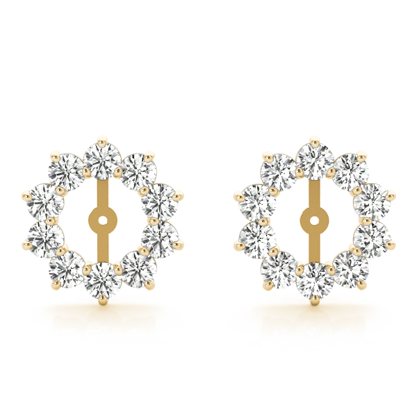   Round Halo Earring Jackets (7 mm) 2.0 Carat Total Weight   (Lab-Created) 2.00 C.T.W 10K yellow, white or rose gold - view 3