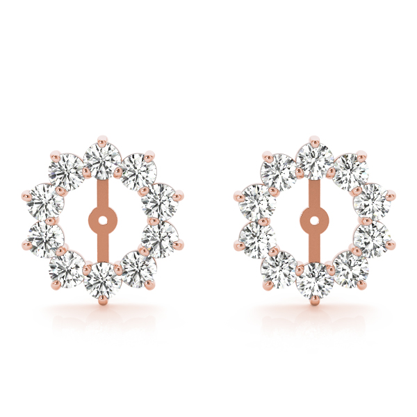   Round Halo Earring Jackets (7 mm) 2.0 Carat Total Weight   (Lab-Created) 2.00 C.T.W 10K yellow, white or rose gold - view 5