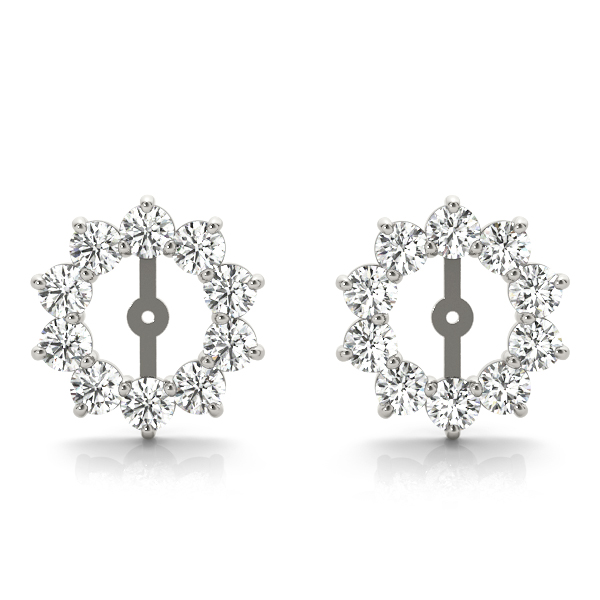 Round Halo Earring Jackets (7 mm)