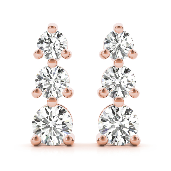   3-Stone Drop Earrings 1/2 Carat Total Weight   (Lab-Created) 0.50 C.T.W 10K yellow, white or rose gold - view 11