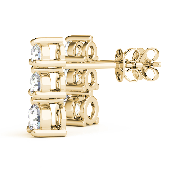   3-Stone Drop Earrings 1/2 Carat Total Weight   (Lab-Created) 0.50 C.T.W 10K yellow, white or rose gold - view 7