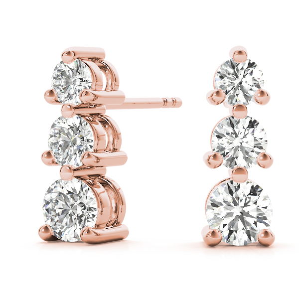  3-Stone Drop Earrings 1/2 Carat Total Weight   (Lab-Created) 0.50 C.T.W 10K yellow, white or rose gold - view 13