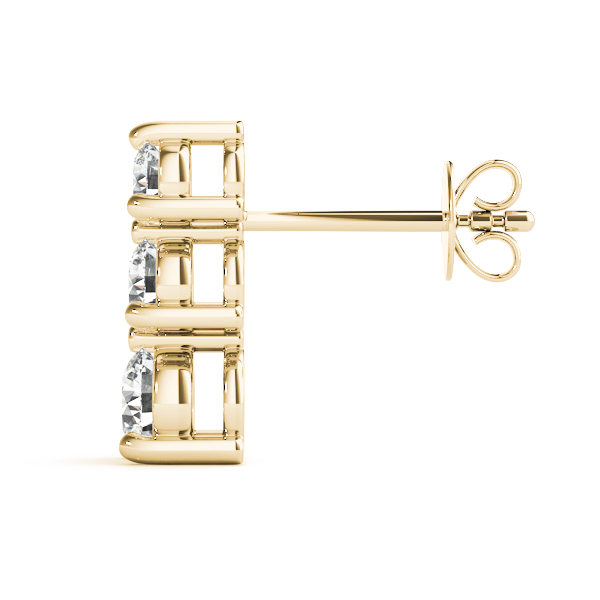   3-Stone Drop Earrings 1/2 Carat Total Weight   (Lab-Created) 0.50 C.T.W 10K yellow, white or rose gold - view 9
