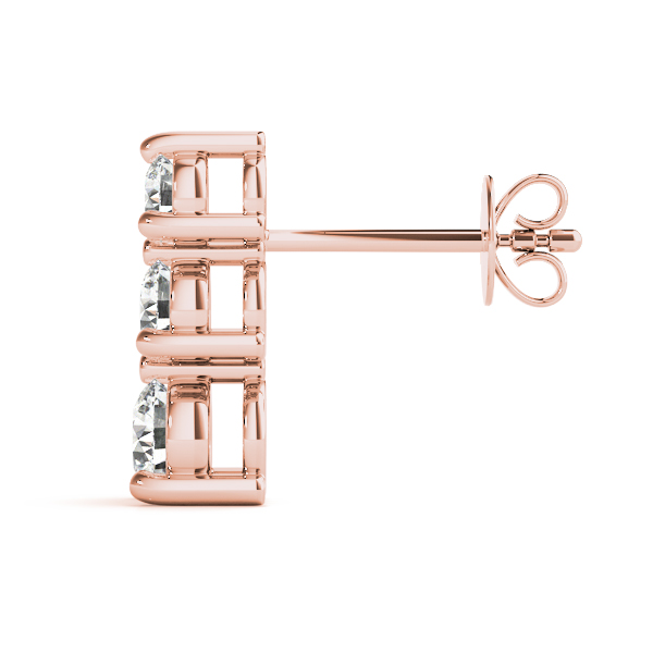   3-Stone Drop Earrings 1/2 Carat Total Weight   (Lab-Created) 0.50 C.T.W 10K yellow, white or rose gold - view 14