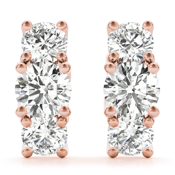   3-Stone Prong Set Curved Earring 1.55 Carat Total Weight   (Lab-Created) 1.55 C.T.W 10K yellow, white or rose gold - view 11