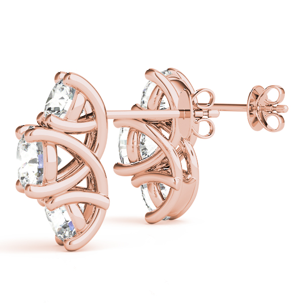   3-Stone Prong Set Curved Earring 1.55 Carat Total Weight   (Lab-Created) 1.55 C.T.W 10K yellow, white or rose gold - view 12