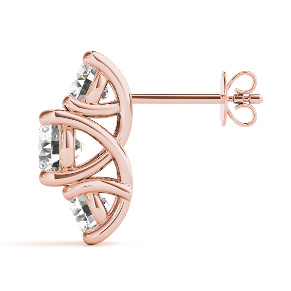   3-Stone Prong Set Curved Earring 1.55 Carat Total Weight   (Lab-Created) 1.55 C.T.W 10K yellow, white or rose gold - view 14