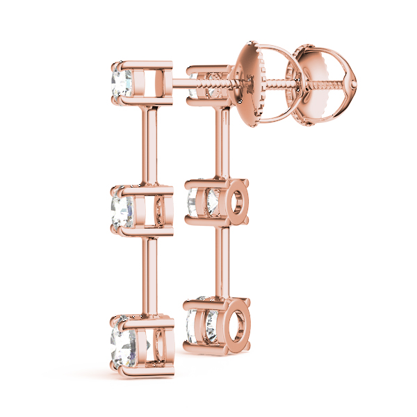   3-Stone Drop Earrings 1/4 Carat Total Weight   (Lab-Created) 0.24 C.T.W 10K yellow, white or rose gold - view 12