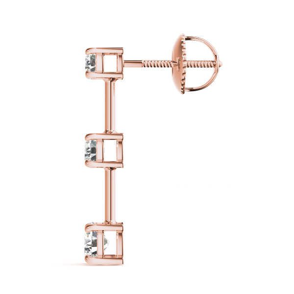   3-Stone Drop Earrings 1/4 Carat Total Weight   (Lab-Created) 0.24 C.T.W 10K yellow, white or rose gold - view 14