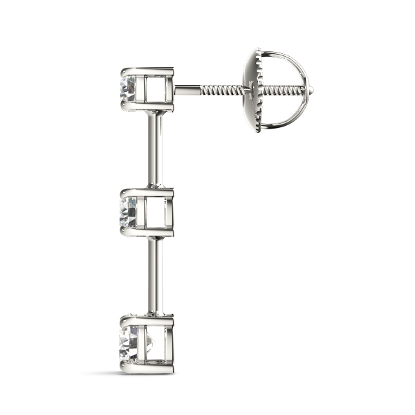   3-Stone Drop Earrings 1/4 Carat Total Weight   (Lab-Created) 0.24 C.T.W 10K yellow, white or rose gold - view 4