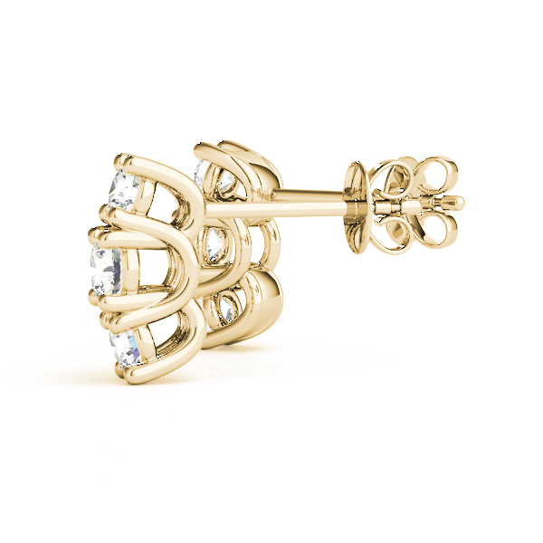   3-Stone Prong Set Curved Earring 0.56 Carat Total Weight   (Lab-Created) 0.56 C.T.W 10K yellow, white or rose gold - view 7