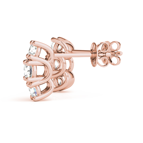   3-Stone Prong Set Curved Earring 0.56 Carat Total Weight   (Lab-Created) 0.56 C.T.W 10K yellow, white or rose gold - view 12