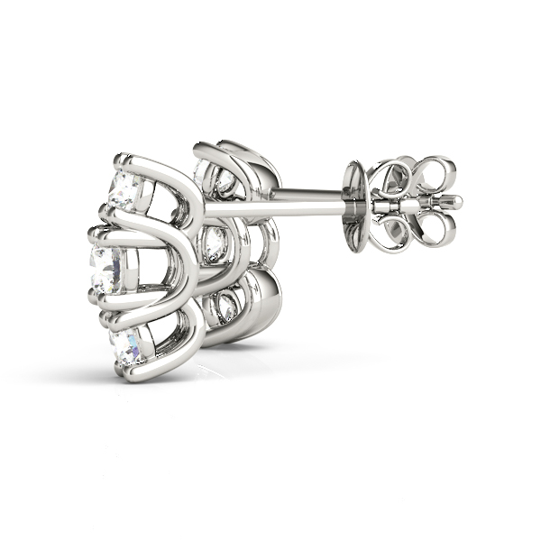   3-Stone Prong Set Curved Earring 0.56 Carat Total Weight   (Lab-Created) 0.56 C.T.W 10K yellow, white or rose gold - view 2