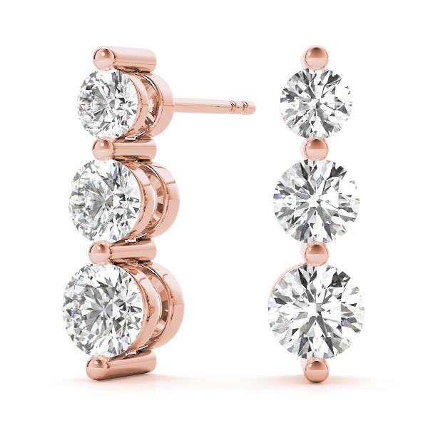   Single Shared Prong Drop Earrings 1/4 Carat Total Weight   (Lab-Created) 0.24 C.T.W 10K yellow, white or rose gold - view 10