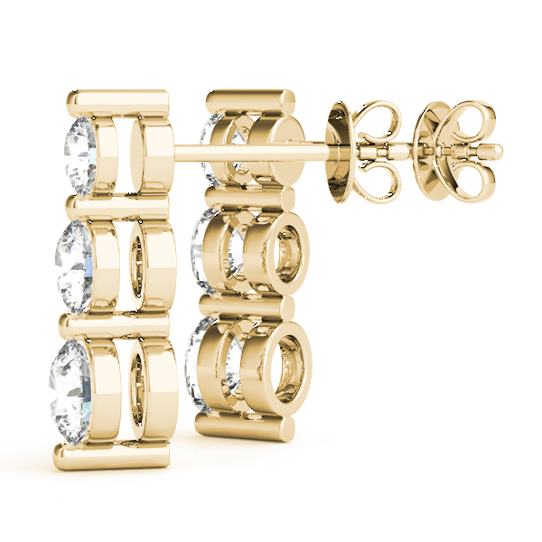   Single Shared Prong Drop Earrings 1/4 Carat Total Weight   (Lab-Created) 0.24 C.T.W 10K yellow, white or rose gold - view 6