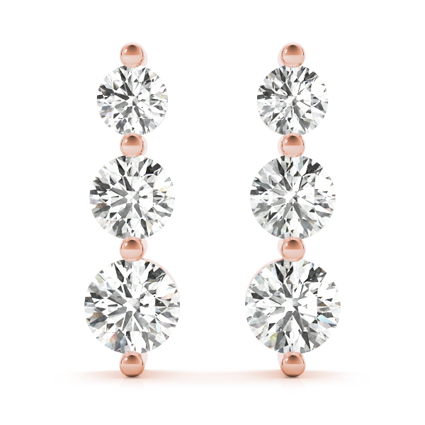   Single Shared Prong Drop Earrings 1/4 Carat Total Weight   (Lab-Created) 0.24 C.T.W 10K yellow, white or rose gold - view 12