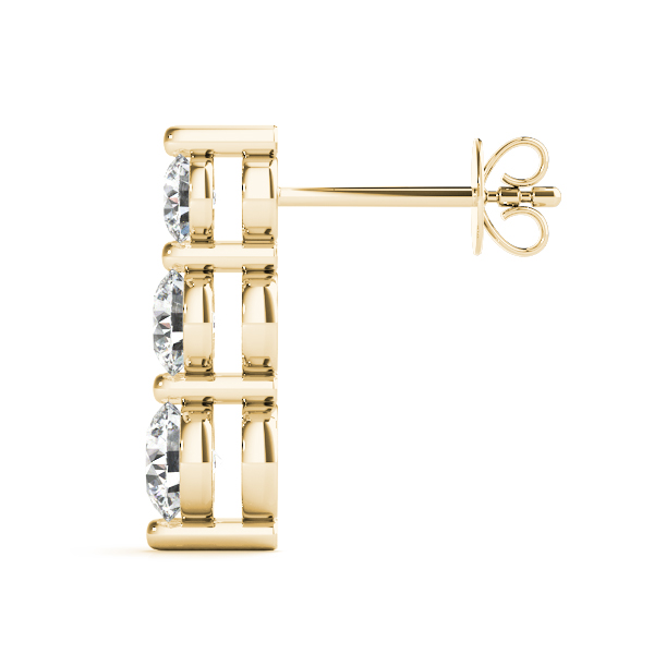   Single Shared Prong Drop Earrings 1/4 Carat Total Weight   (Lab-Created) 0.24 C.T.W 10K yellow, white or rose gold - view 8