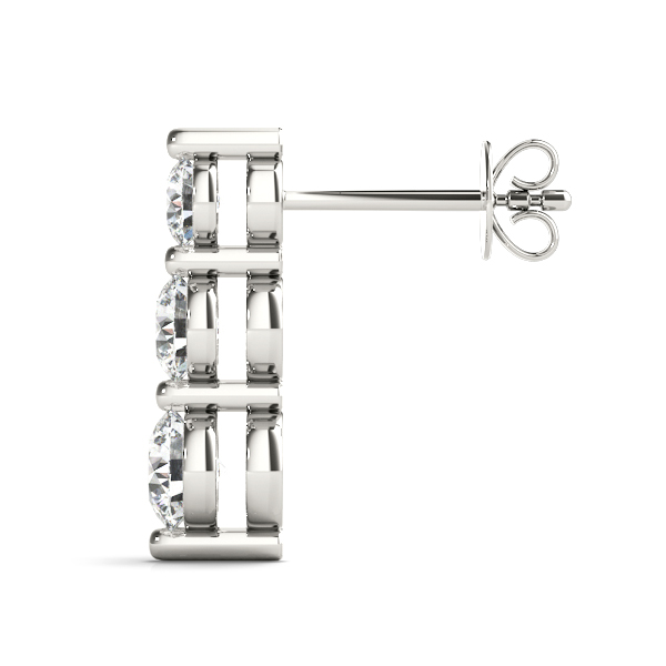   Single Shared Prong Drop Earrings 1/4 Carat Total Weight   (Lab-Created) 0.24 C.T.W 10K yellow, white or rose gold - view 3