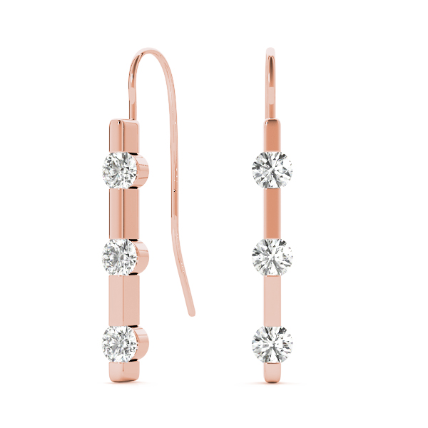   3 Stone Diamond Earrings 1/4 Carat Total Weight   (Lab-Created) 0.24 C.T.W 10K yellow, white or rose gold - view 11