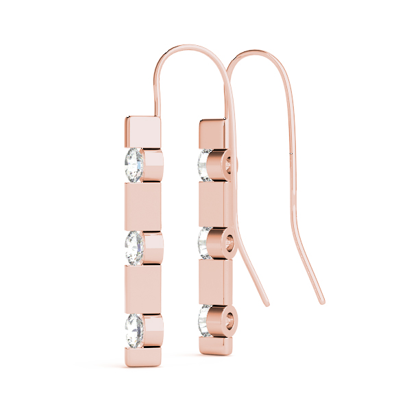   3 Stone Diamond Earrings 1/4 Carat Total Weight   (Lab-Created) 0.24 C.T.W 10K yellow, white or rose gold - view 12