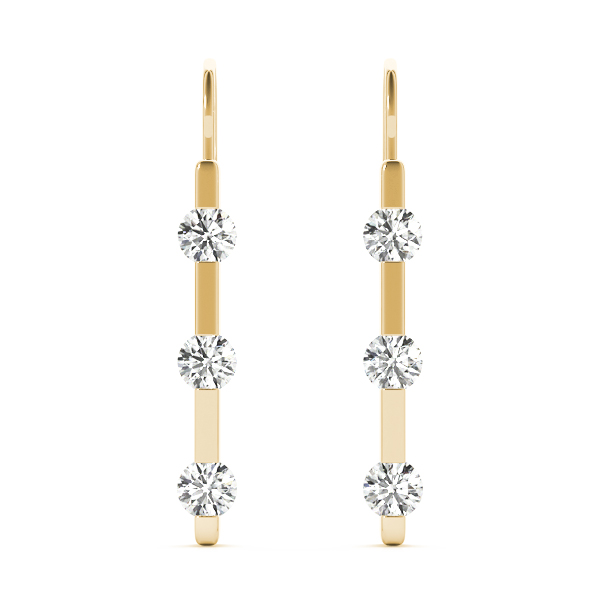   3 Stone Diamond Earrings 1/4 Carat Total Weight   (Lab-Created) 0.24 C.T.W 10K yellow, white or rose gold - view 8