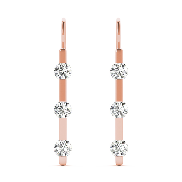   3 Stone Diamond Earrings 1/4 Carat Total Weight   (Lab-Created) 0.24 C.T.W 10K yellow, white or rose gold - view 13