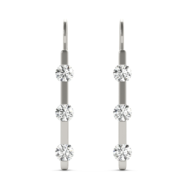   3 Stone Diamond Earrings 1/4 Carat Total Weight   (Lab-Created) 0.24 C.T.W 10K yellow, white or rose gold - view 3