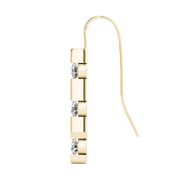   3 Stone Diamond Earrings 1/4 Carat Total Weight   (Lab-Created) 0.24 C.T.W 10K yellow, white or rose gold - view 9