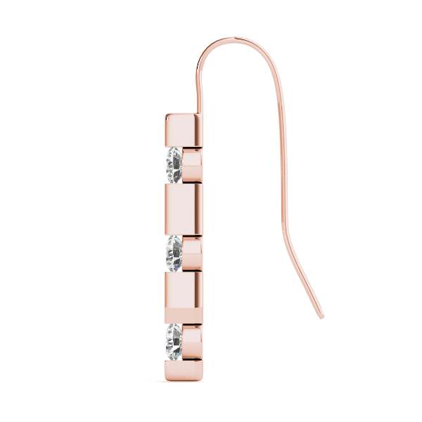  3 Stone Diamond Earrings 1/4 Carat Total Weight   (Lab-Created) 0.24 C.T.W 10K yellow, white or rose gold - view 14
