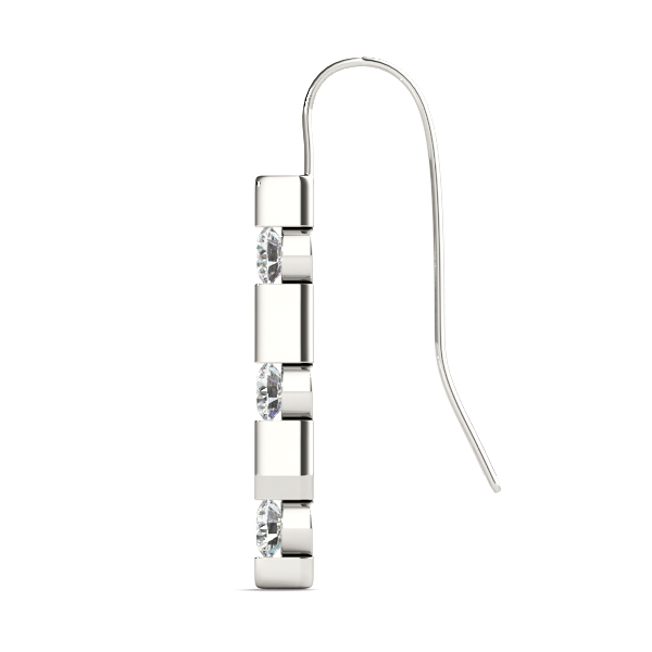   3 Stone Diamond Earrings 1/4 Carat Total Weight   (Lab-Created) 0.24 C.T.W 10K yellow, white or rose gold - view 4