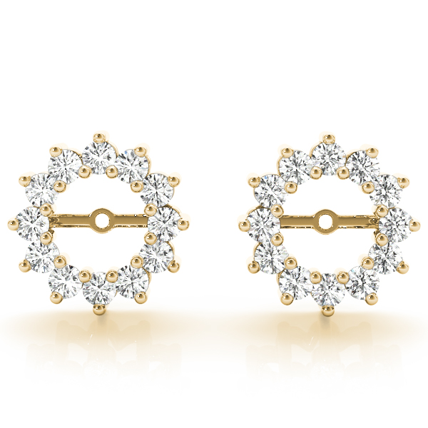   Prong Set Earring Jacket 1.44 Carat Total Weight   (Lab-Created) 1.44 C.T.W Sterling Silver yellow, white, rose - view 3