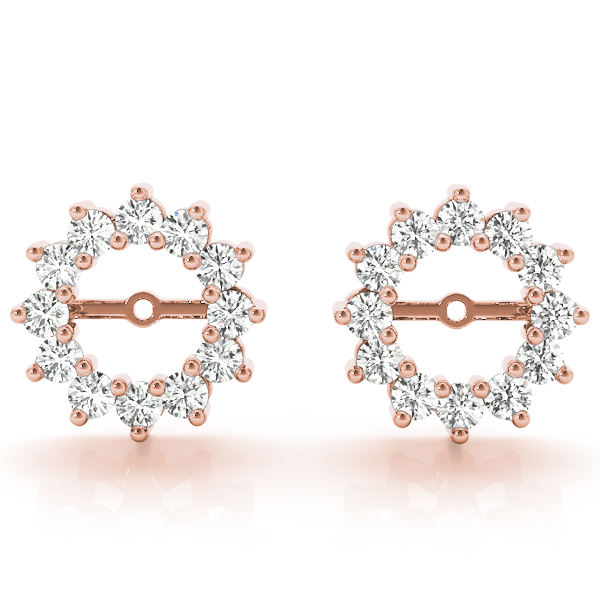   Prong Set Earring Jacket 1.44 Carat Total Weight   (Lab-Created) 1.44 C.T.W Sterling Silver yellow, white, rose - view 5