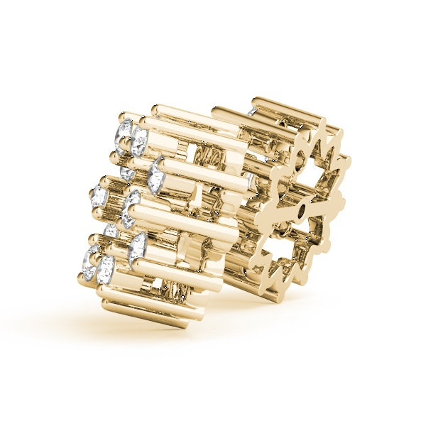   Prong Set Earring Jacket 1.44 Carat Total Weight   (Lab-Created) 1.44 C.T.W Sterling Silver yellow, white, rose - view 4