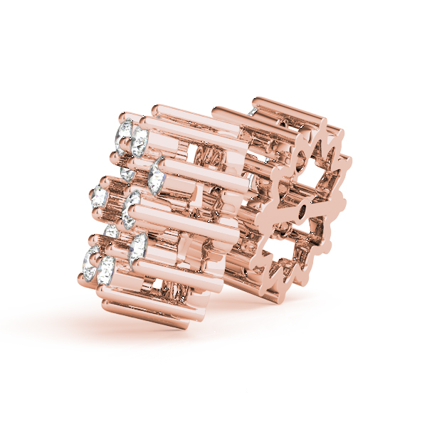   Prong Set Earring Jacket 1.44 Carat Total Weight   (Lab-Created) 1.44 C.T.W Sterling Silver yellow, white, rose - view 6