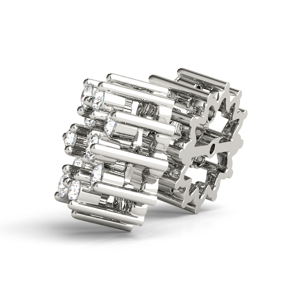   Prong Set Earring Jacket 1.44 Carat Total Weight   (Lab-Created) 1.44 C.T.W Sterling Silver yellow, white, rose - view 2