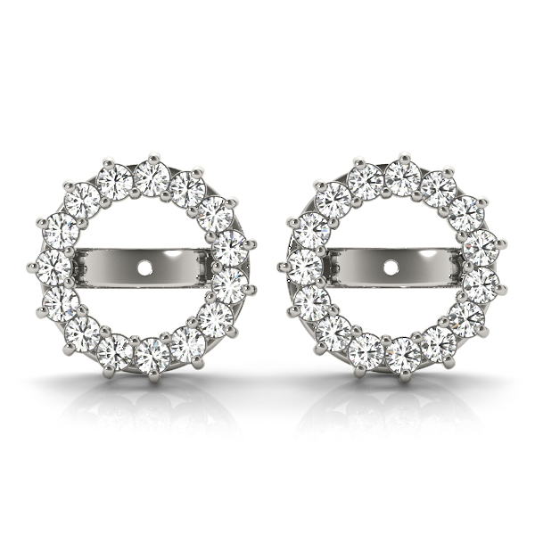 Round Halo Earring Jackets (8.2 mm) | USA Jewels