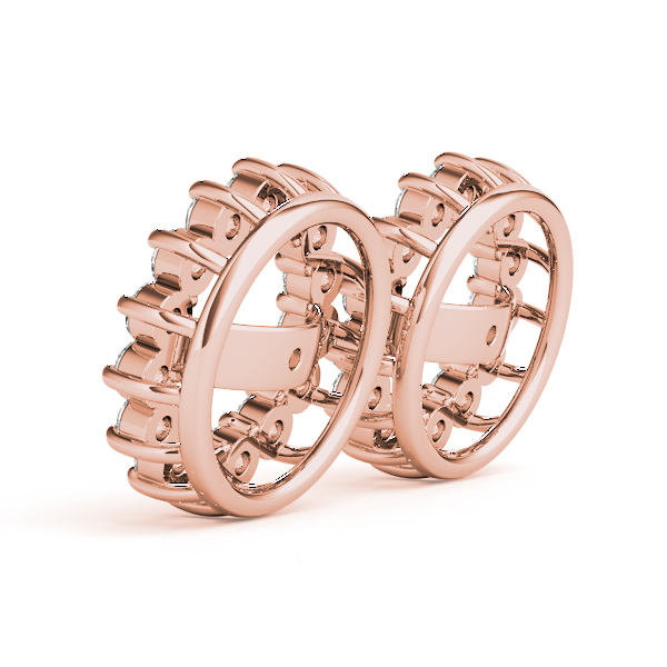   Round Halo Earring Jackets (8.2 mm) 1.25 Carat Total Weight   (Lab-Created) 1.20 C.T.W Sterling Silver yellow, white, rose - view 6