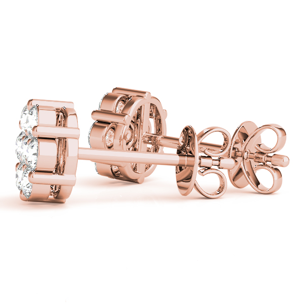   Diamond Cluster Studs Earrings 0.56 Carat Total Weight   (Lab-Created) 0.56 C.T.W 10K yellow, white or rose gold - view 12