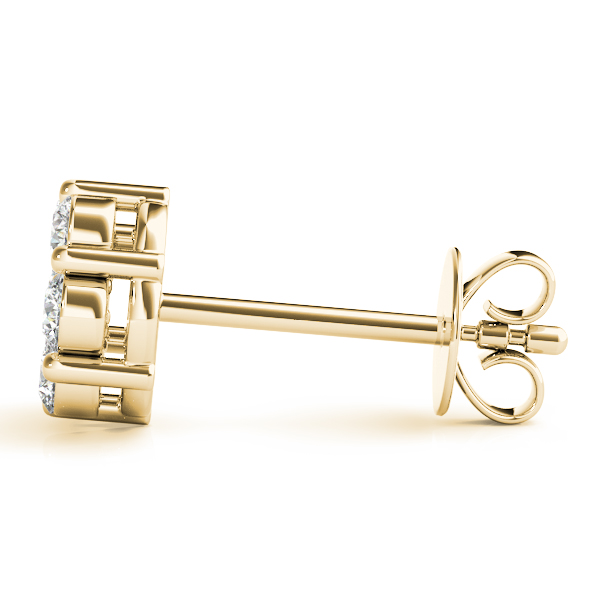   Diamond Cluster Studs Earrings 0.56 Carat Total Weight   (Lab-Created) 0.56 C.T.W 10K yellow, white or rose gold - view 9