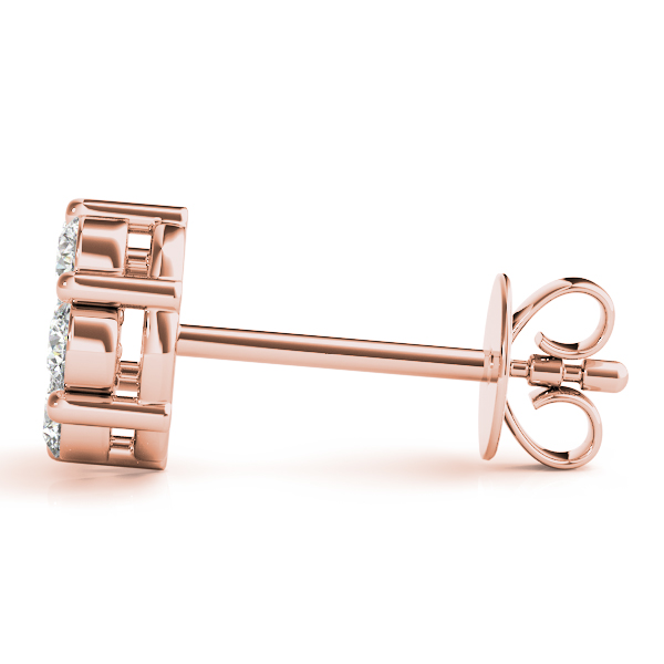   Diamond Cluster Studs Earrings 0.56 Carat Total Weight   (Lab-Created) 0.56 C.T.W 10K yellow, white or rose gold - view 14