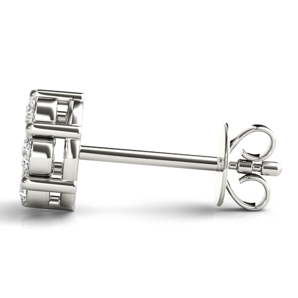   Diamond Cluster Studs Earrings 0.56 Carat Total Weight   (Lab-Created) 0.56 C.T.W 10K yellow, white or rose gold - view 4