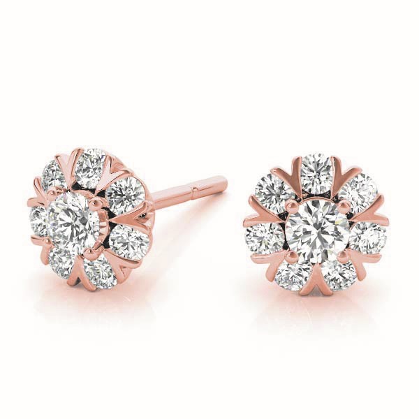   Cluster Split Prong Earrings 1/4 Carat Total Weight   (Lab-Created) 0.25 C.T.W 10K yellow, white or rose gold - view 10
