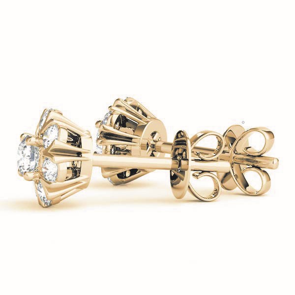   Cluster Split Prong Earrings 1/4 Carat Total Weight   (Lab-Created) 0.25 C.T.W 10K yellow, white or rose gold - view 7