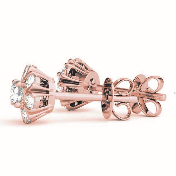   Cluster Split Prong Earrings 1/4 Carat Total Weight   (Lab-Created) 0.25 C.T.W 10K yellow, white or rose gold - view 11